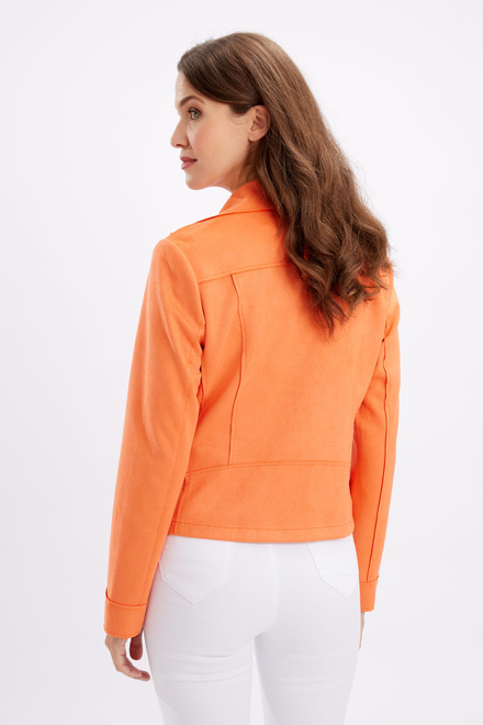 Knit Suede Jacket style 246214u. Orange. 5