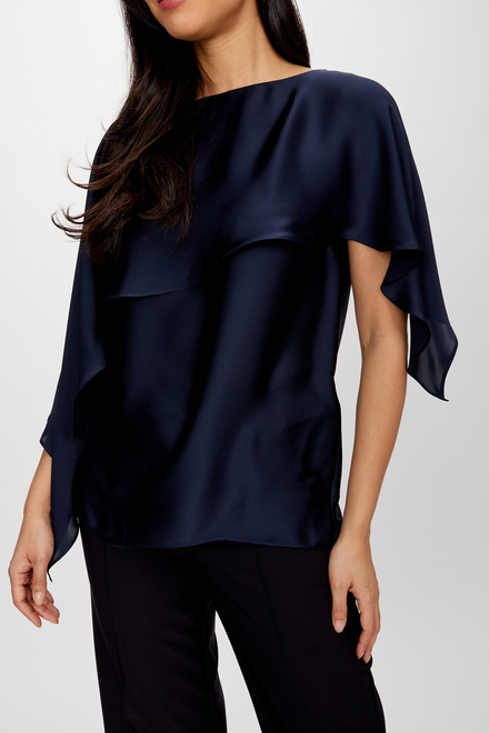 Silky Layered Top Style 234023. Midnight Blue. 3