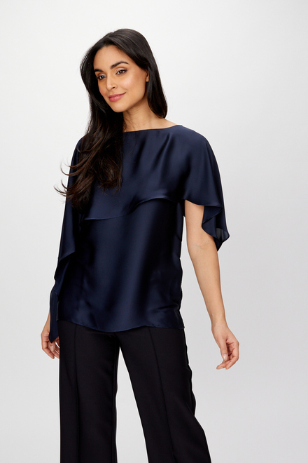 Silky Layered Top Style 234023. Midnight Blue