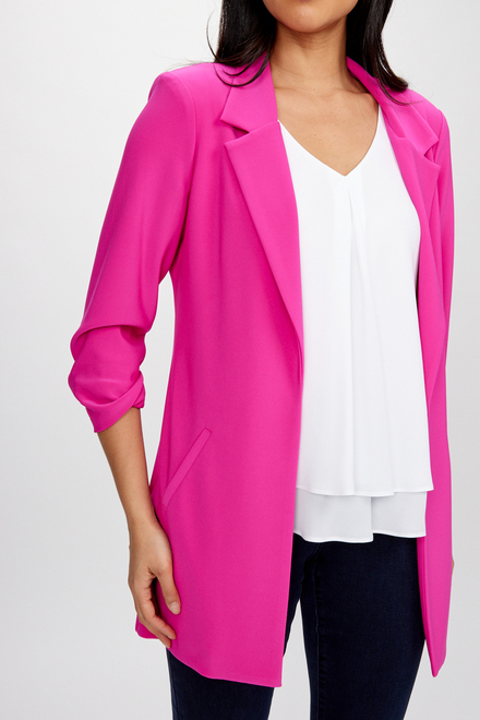 3/4 Sleeve Blazer Style 236005. Bright Pink. 3