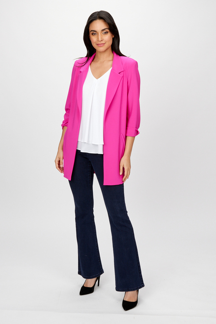 3/4 Sleeve Blazer Style 236005. Bright Pink. 4