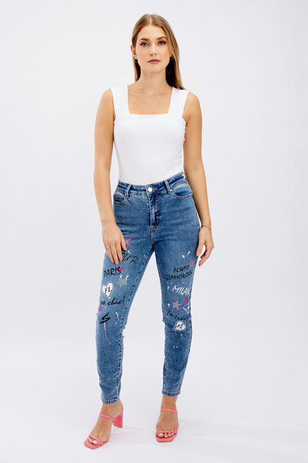 Graphic print jean style 246213. Blue. 4