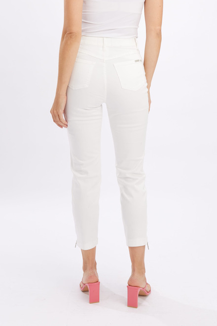 Pantalon en denim tiss&eacute; mod&egrave;le 246253u. Blanc. 3