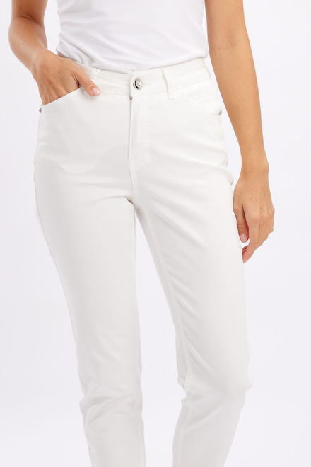 Pantalon en denim tiss&eacute; mod&egrave;le 246253u. Blanc. 4