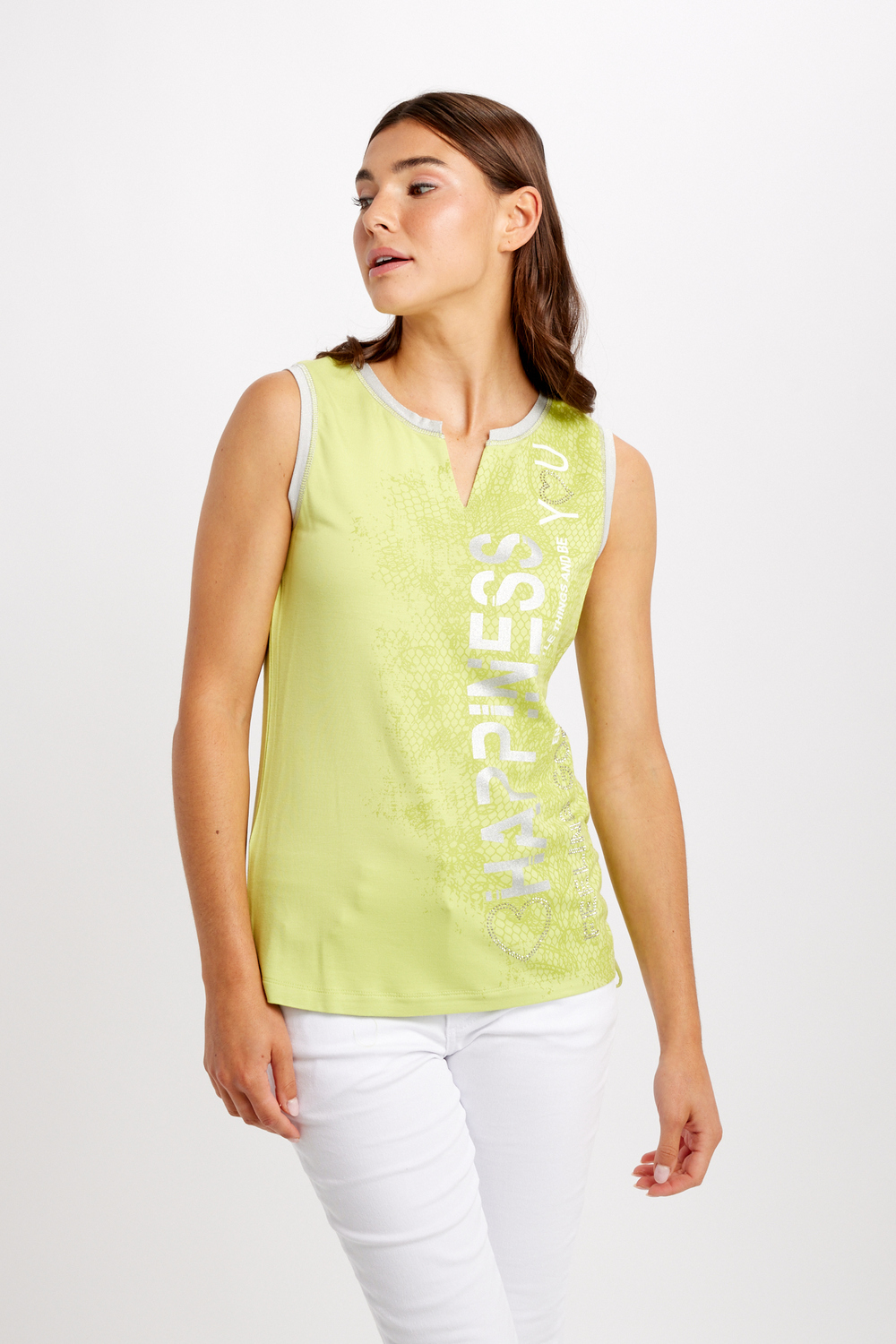 Abstract Casual Summer Tank Style 24140. Citrus