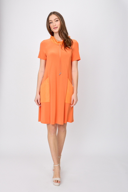 Drawstring Shirt Dress Style 231141. Mandarin