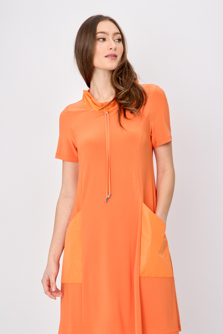 Drawstring Shirt Dress Style 231141. Mandarin. 3