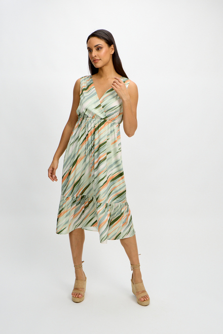 lively print Dress style SP2430. Sage Green Ikat. 2