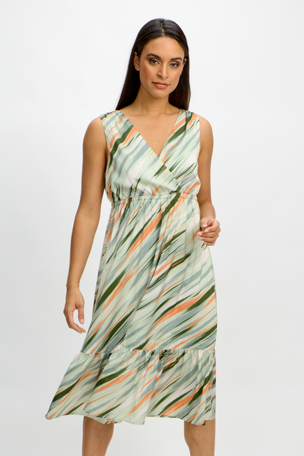 lively print Dress style SP2430. Sage Green Ikat. 5