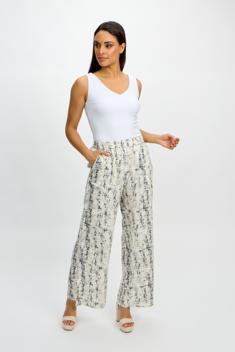 mid-rise pant style SP2413. Abstract Deep Ocean 