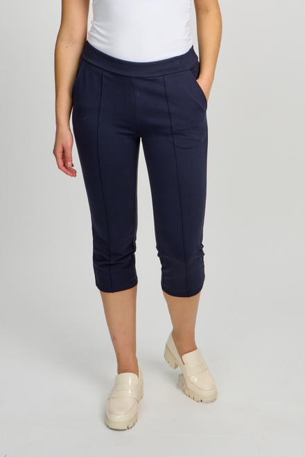 Mid-Rise Slim Fit Trousers Style 80003-6100. Navy. 2