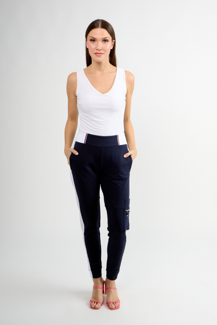 Mid-Rise Cargo Trousers Style 80006-6100. Navy
