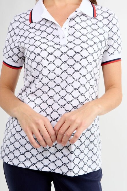 Harlequin Casual Polo Style 80009-6100. White. 3