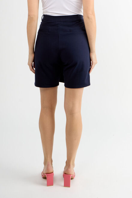 Buttoned Wrap Mini Skirt Style 80010-6100. Navy. 4