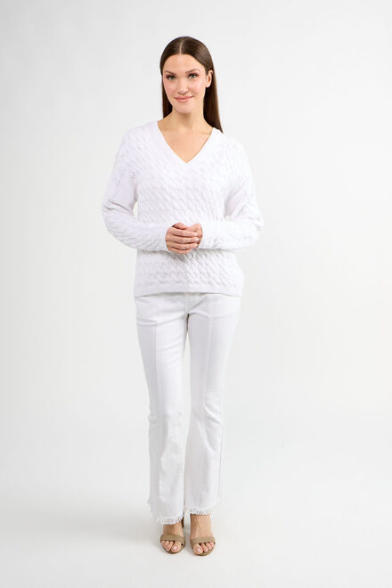 Oversized Winter Sweater Style 80015-6100. White. 4