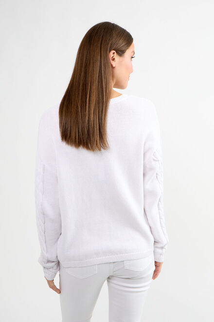 Oversized Winter Sweater Style 80015-6100. White. 2