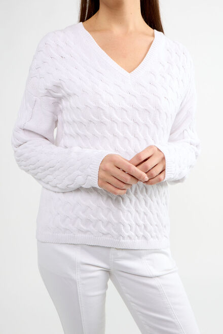 Oversized Winter Sweater Style 80015-6100. White. 3