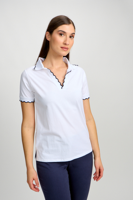 Summer Casual Polo Shirt Style 80018a-6100. White
