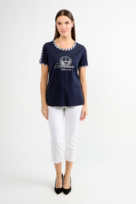 Tee-shirt d&#039;&eacute;t&eacute; Studded Shapes mod&egrave;le 80021-6100. Marine. 4