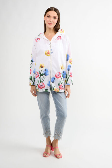 Hooded Floral Oversized Jacket Style 80210-6100. As Sample. 4