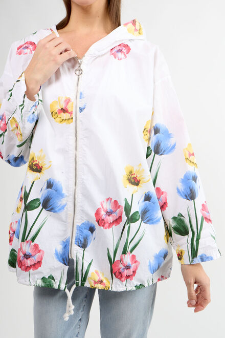 Hooded Floral Oversized Jacket Style 80210-6100. As Sample. 3