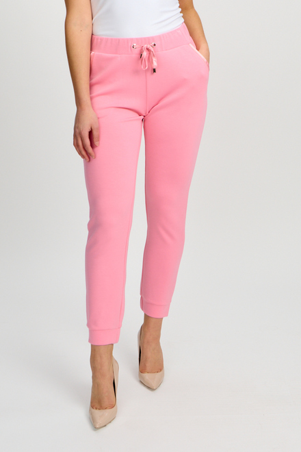 Sporty Slim-Fit Drawstring Sweatpants Style 80402-6100. Pink