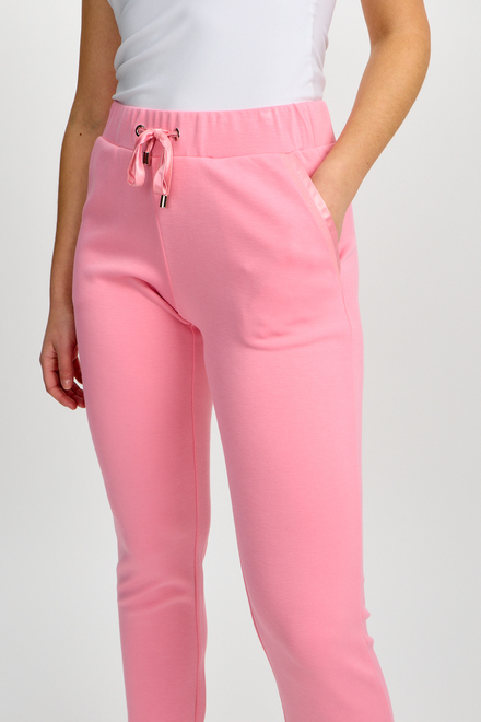 Sporty Slim-Fit Drawstring Sweatpants Style 80402-6100. Pink. 3