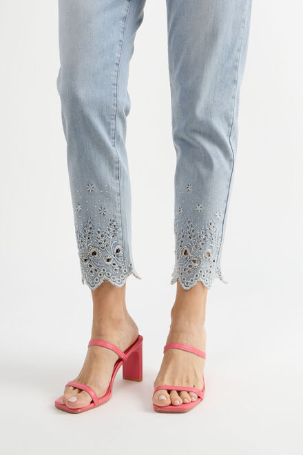 High-Rise Embroidered Slim Jeans Style 80410-6100. As Sample. 3