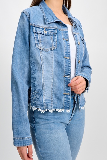 Embroidered Denim Cutaway Jacket Style 80505-6100. As Sample. 5