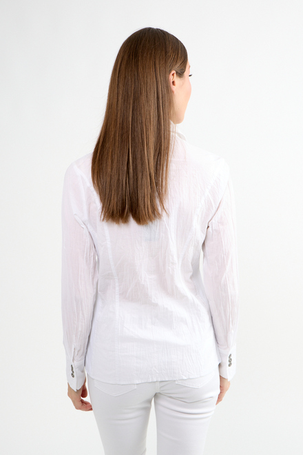 Minimalist Harlequin Brocade Shirt Style 80506-6100. White. 4