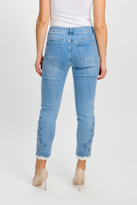 Bleached Embroidered Mid-Rise Jeans Style 80507-6100. As Sample. 5