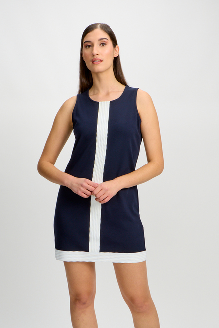 Modest Summer Mini Dress Style 80710-6100. Navy. 3