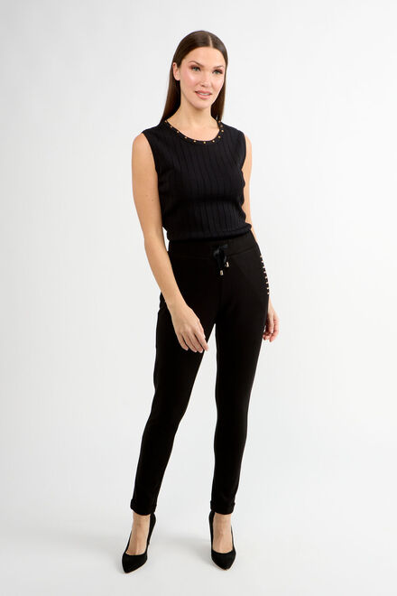High-Rise Skinny Trousers Style 80802-6100. Black