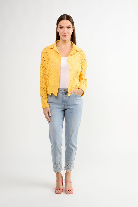 Brocade Cutaway Minimalist Shirt Style 81001-T6918. Marigold. 3