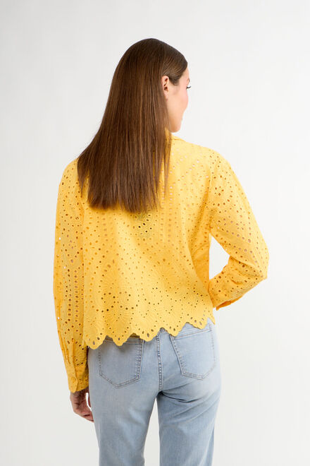 Brocade Cutaway Minimalist Shirt Style 81001-T6918. Marigold. 2