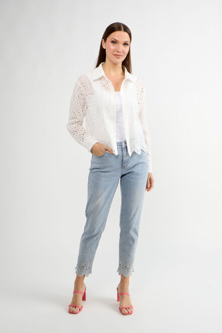 Brocade Cutaway Minimalist Shirt Style 81001-T6918. White. 4