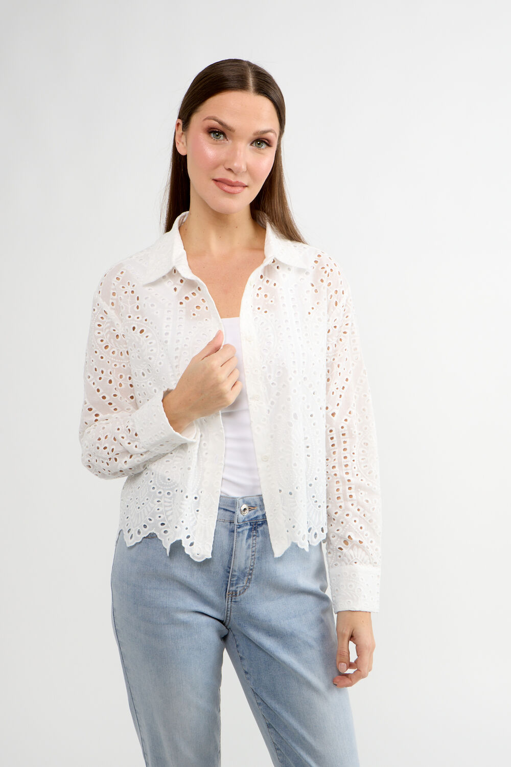 Brocade Cutaway Minimalist Shirt Style 81001-T6918. White