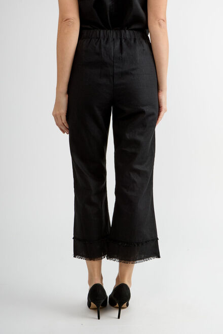 Mid-Rise Fringe Trousers Style 81114-P6947. Black. 3