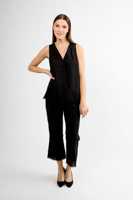 Mid-Rise Fringe Trousers Style 81114-P6947. Black. 5
