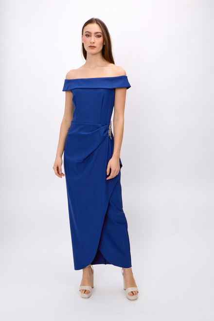 Off-the-Shoulder Embellished Gown Style 134164