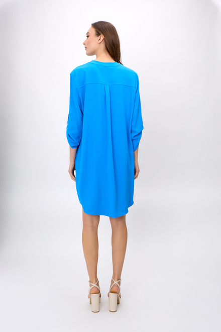 Decorative Zip Dress Style 232201. French Blue. 2