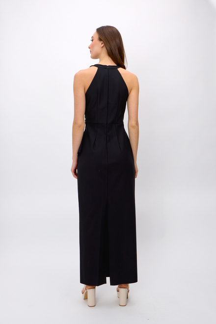 Halter Style Dress with Cascade Ruffle Detail Style 5134295. Black. 2