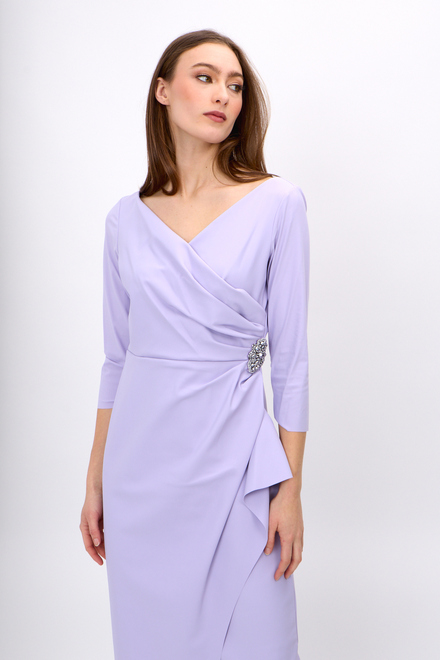 Sheath Dress wIth Embellishment Detail at Hip Style 8134310. Lavender . 2