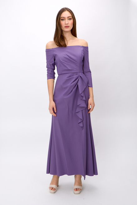 Off the Shoulder Stretch Crepe Dress style 8134325. Orchid. 5