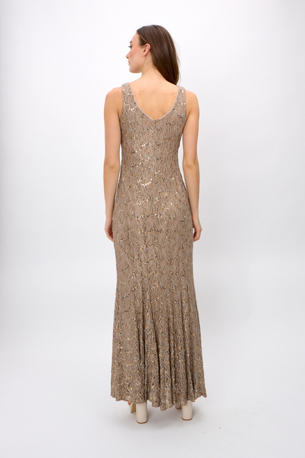 Embellished Lace Gown with Jacket Style 81122452. Champagne. 2
