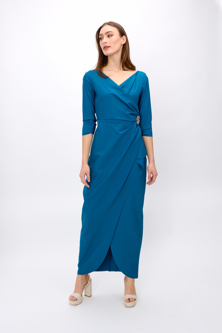 Sheath Dress wIth Embellishment Detail at Hip Style 8134310. Teal. 3