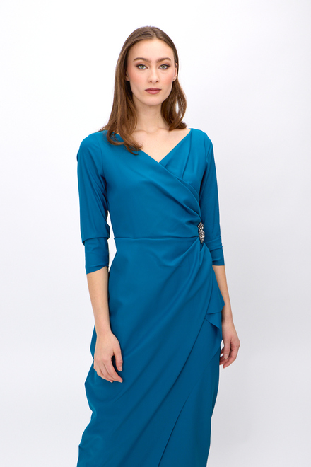 Sheath Dress wIth Embellishment Detail at Hip Style 8134310. Teal. 4