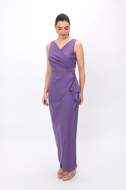 Wrap Front Beaded Gown Style 134200. Orchid