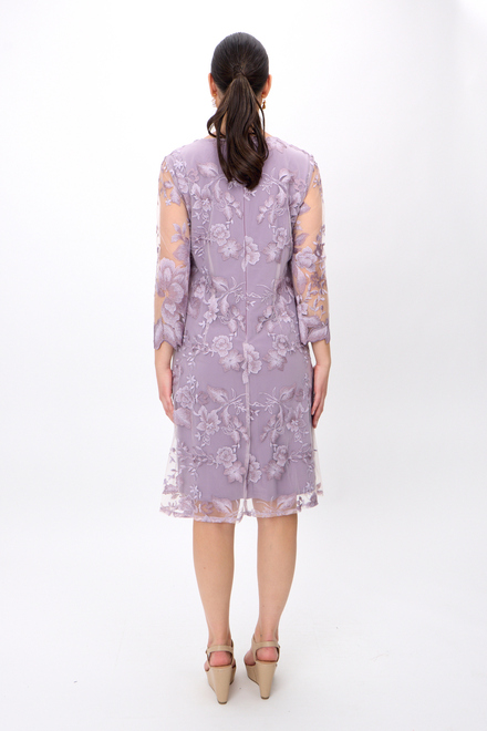 Embroidered Lace Jacket with Jersey Dress Style 81122202. Orchid. 2
