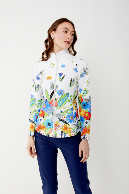 Floral High-Neck Casual Jacket Style 34452